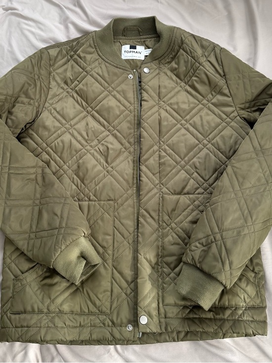 Topman Other - Topman Quilted Jacket in Olive